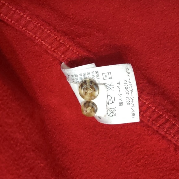 SLIGHTLY USED EDDIE BAUER CORDUROY SIZE XL COLOR RED LONG SLEEVE 100% COTTON - Picture 5 of 9